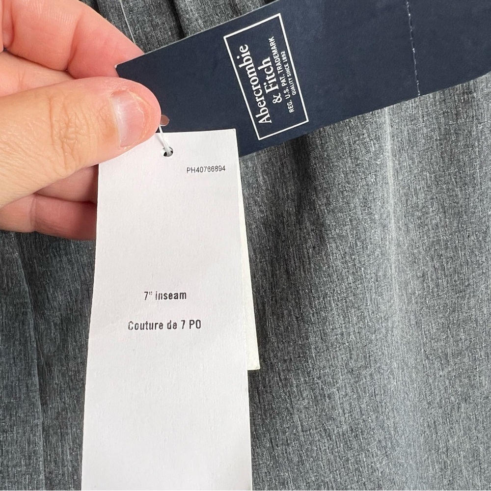 Abercrombie & Fitch NWT Men’s A&F Saturday Gray 7” Inseam Shorts Size XL - Picture 5 of 9